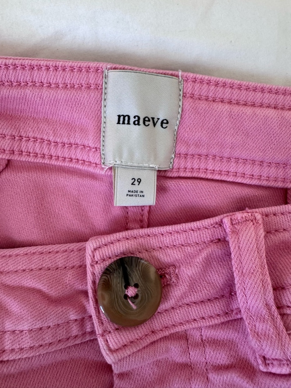 Anthropologie Maeve Collette 29 Pink Frayed Hem Jeans - Picture 3 of 4